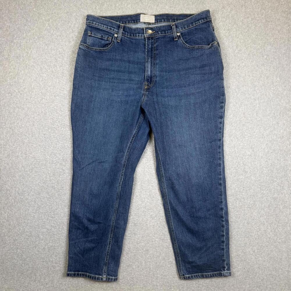 Everlane Women's Size 34 Cropped The Original Cheeky Jean Organic Cotton Blue
